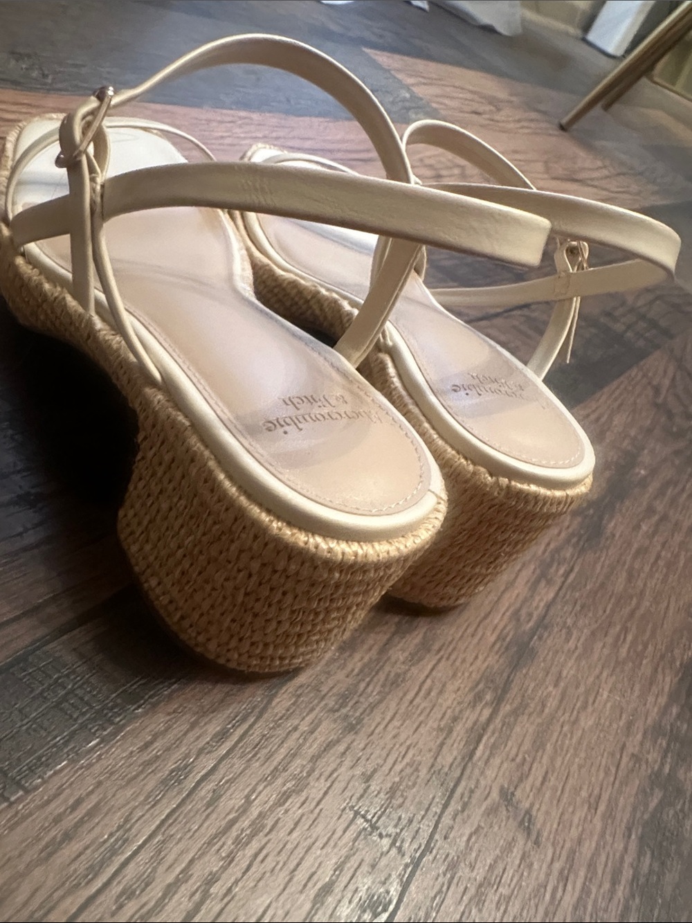 Abercrombie & Fitch Cream Raffia-Wrapped Espadrille Sandals - Picture 3 of 3
